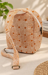 Handblock Printed Cotton Kids’ One Strap Backpack with Adjustable Straps