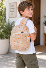 Handblock Printed Cotton Kids’ One Strap Backpack with Adjustable Straps