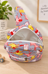 Handblock Printed Cotton Kids’ One Strap Backpack with Adjustable Straps