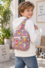 Handblock Printed Cotton Kids’ One Strap Backpack with Adjustable Straps