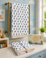 Kids Gift Set - Handblock Printed Towels - 1 Bath + 2 Hand Towels