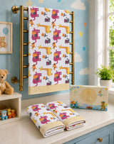 Kids Gift Set - Handblock Printed Towels - 1 Bath + 2 Hand Towels