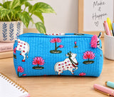 Set of 3 cosmetic bag/pouches with waterproof lining