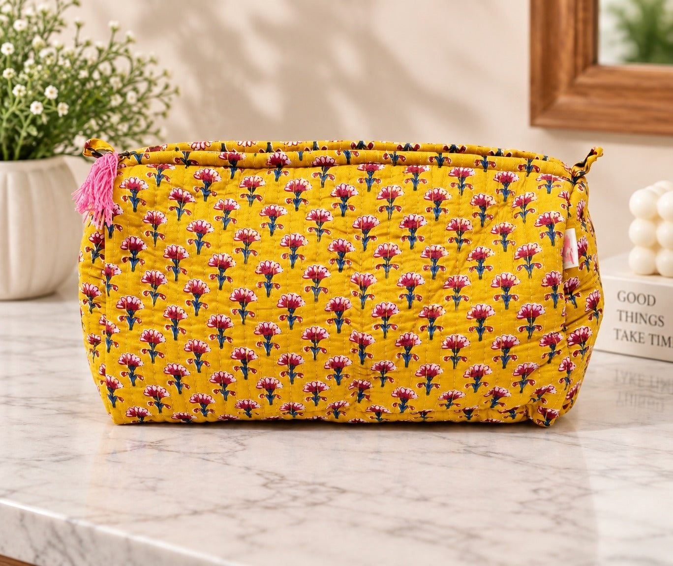 Set of 3 cosmetic bag/pouches with waterproof lining