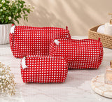 Set of 3 cosmetic bag/pouches with waterproof lining