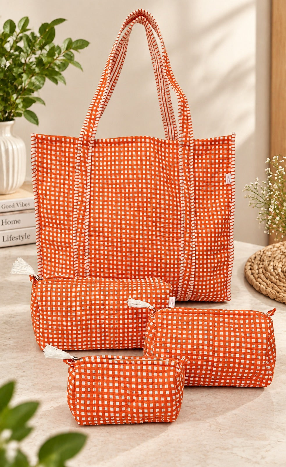 Tote Bag with set of 3 Pouches