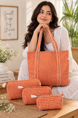 Tote Bag with set of 3 Pouches