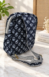 Handcrafted Quilted Cotton One Strap Backpack - 12x9.5x4.5 Inches