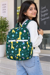 Handblock Printed Cotton Kids’ School Backpack with Front Zip Pocket