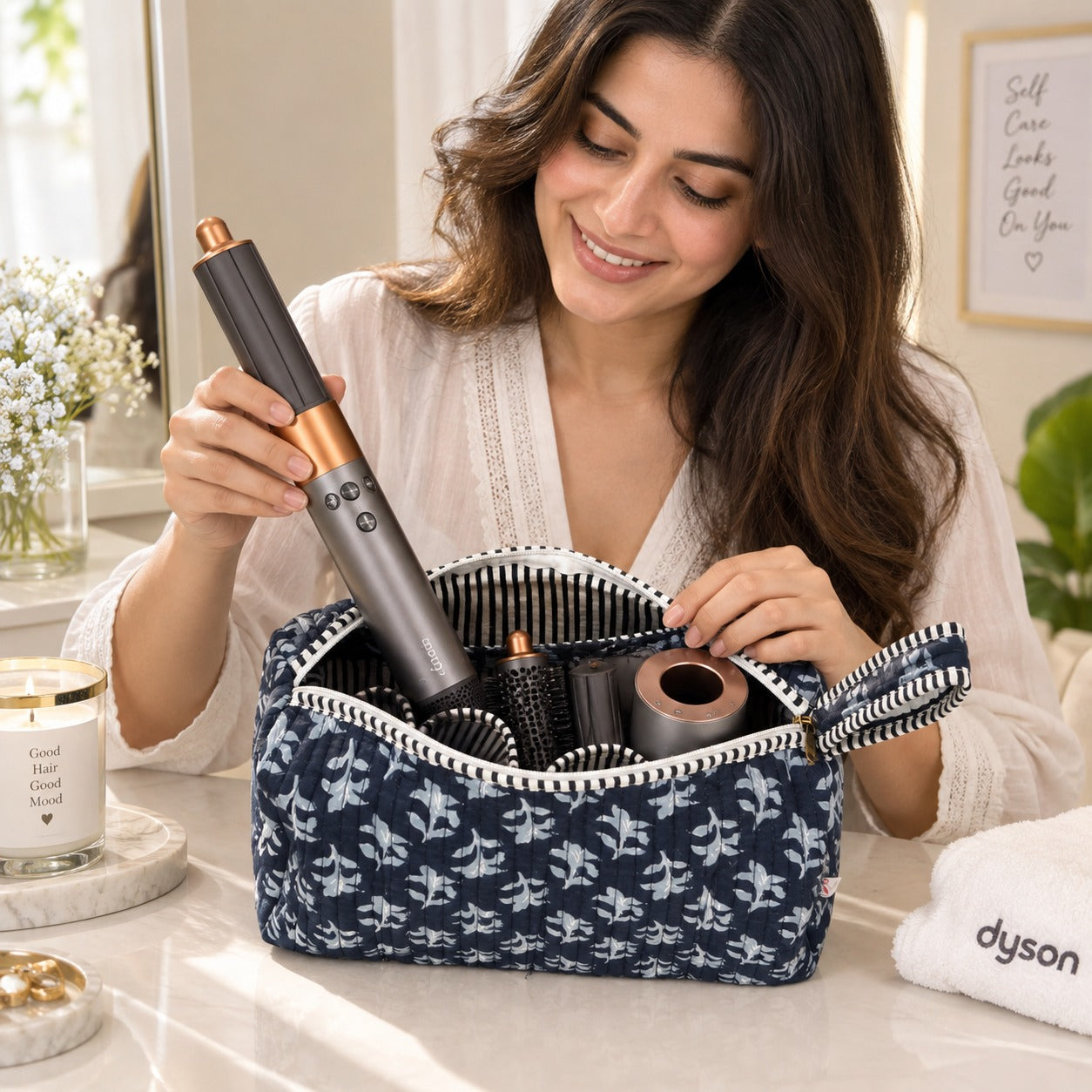 Dyson Airwrap Organiser – Quilted Travel Case