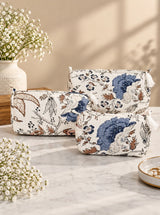 Set of 3 cosmetic bag/pouches with waterproof lining
