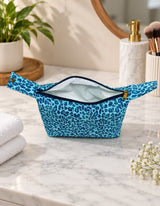 Quilted Block Printed Hobo Pouch with Zip closure and Snap Button