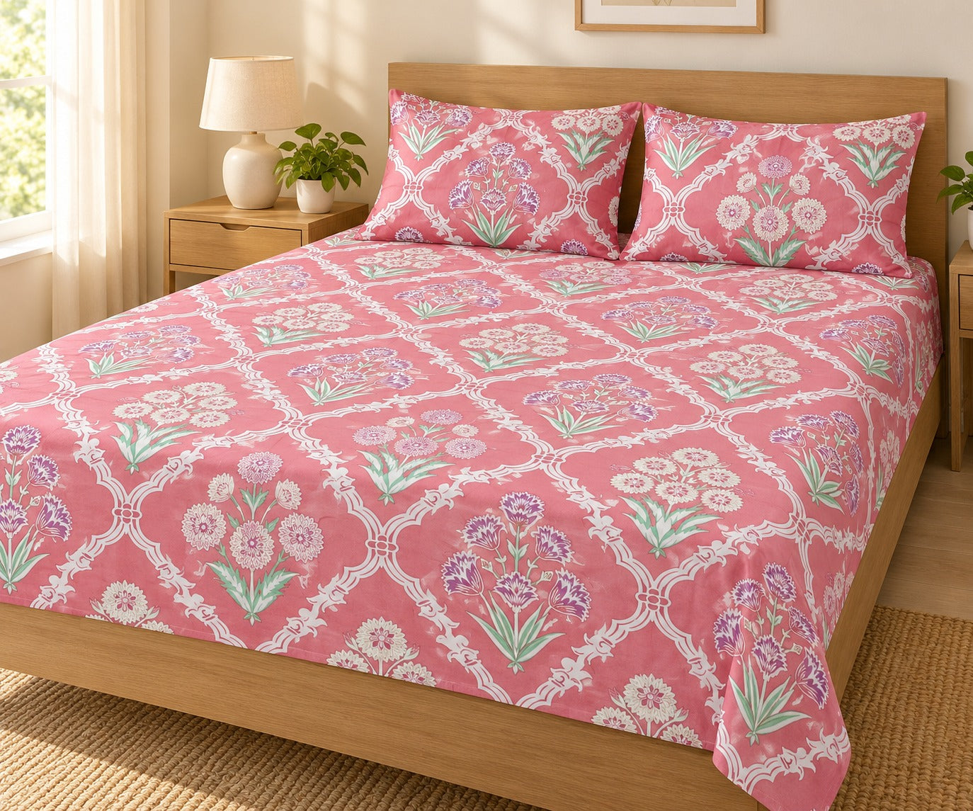 Bedsheet Value Gift Box | 1 Double Polycotton Bedsheet & 2 Pillow Covers