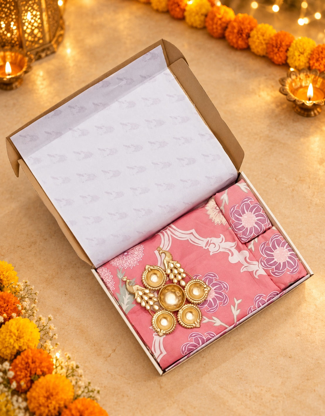Bedsheet Value Gift Box | 1 Double Polycotton Bedsheet & 2 Pillow Covers