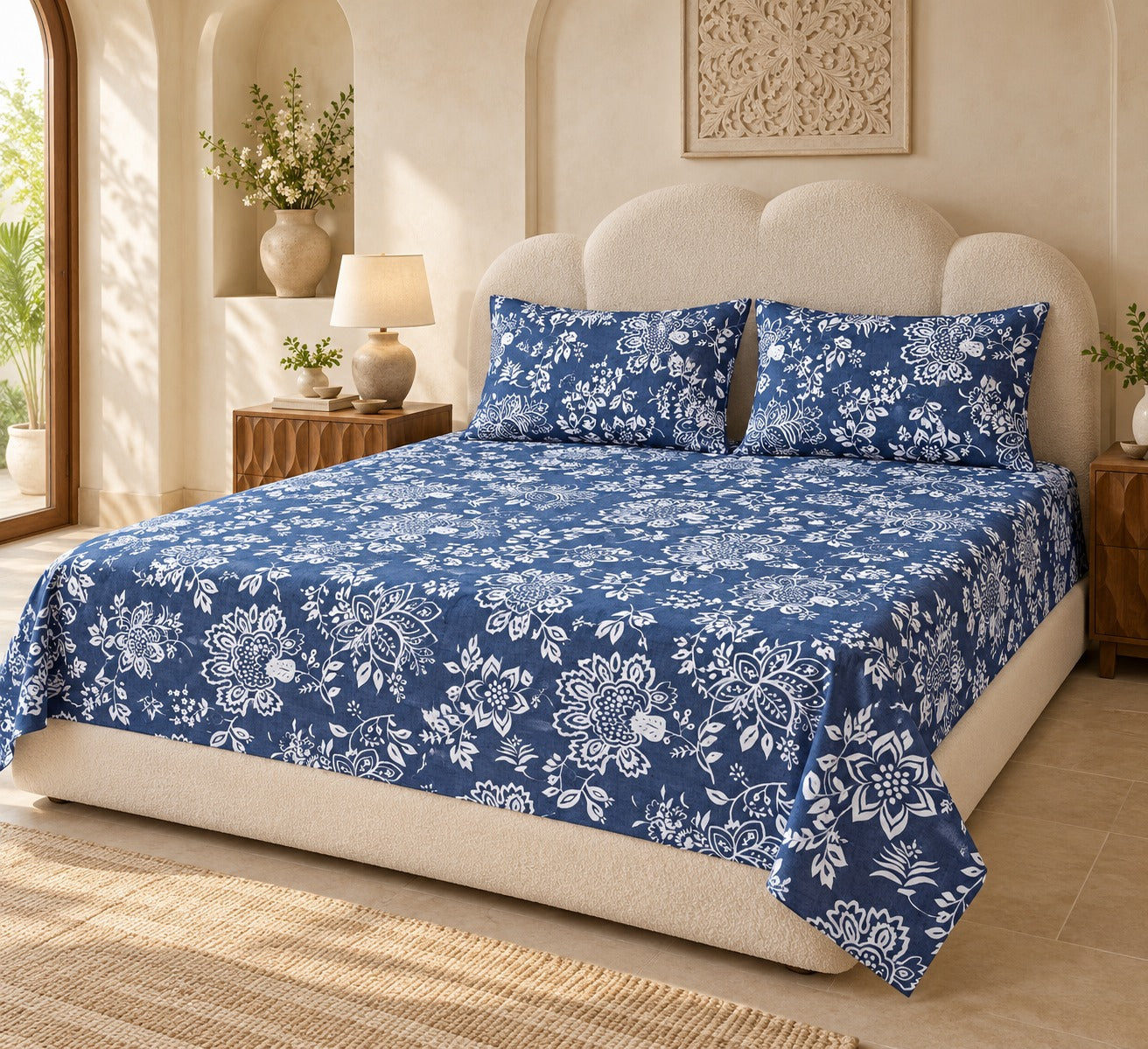 Bedsheet Value Gift Box | 1 Double Polycotton Bedsheet & 2 Pillow Covers
