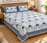 Double King Bedsheet with 2 Pillow Covers