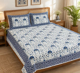 Bedsheet King Size Gift Box | 1 Ethnic Motifs Double Bedsheet with 2 Pillow Covers
