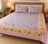 Bedsheet King Size Gift Box | 1 Ethnic Motifs Double Bedsheet with 2 Pillow Covers