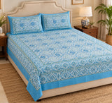Double King Bedsheet with 2 Pillow Covers
