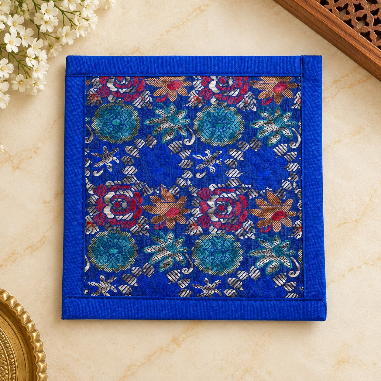 Banarasi Table Set with 1 Runner, 6 mats and 6 coasters