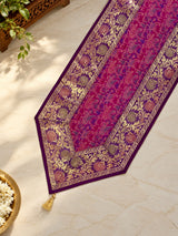 Gift Box with Banarasi Zari Table Runner, Set Of 6 Mats, 6 coaster