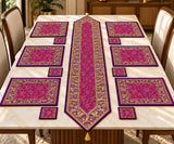 Gift Box with Banarasi Zari Table Runner, Set Of 6 Mats, 6 coaster