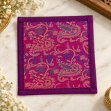 Gift Box with Banarasi Zari Table Runner, Set Of 6 Mats, 6 coaster