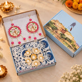Bedsheet King Size Gift Box | 1 Ethnic Motifs Double Bedsheet with 2 Pillow Covers