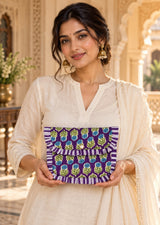 Handcrafted Quilted Wallet Clutch for Women - Passport, Card & Cash Holder