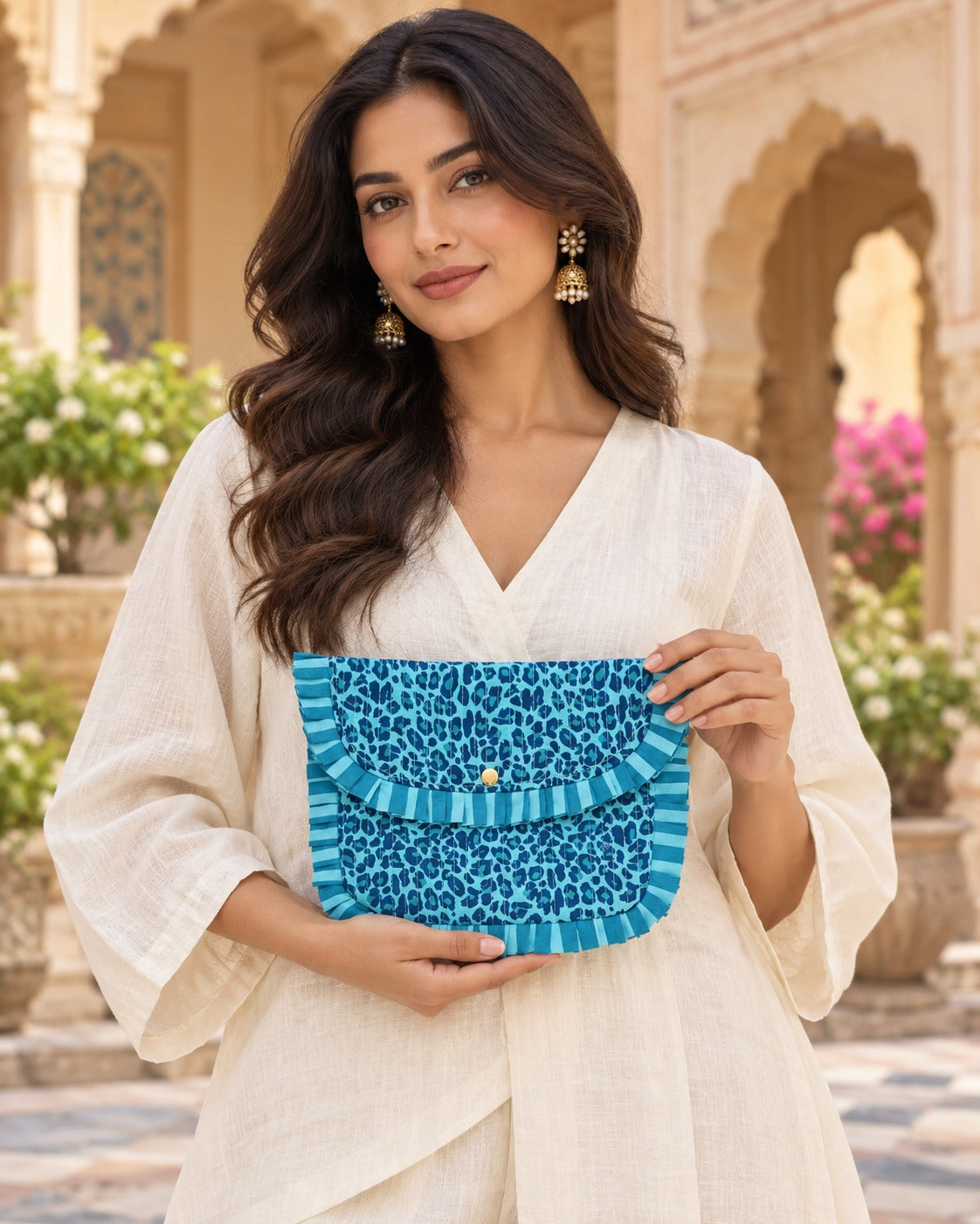 Handcrafted Quilted Wallet Clutch for Women - Passport, Card & Cash Holder