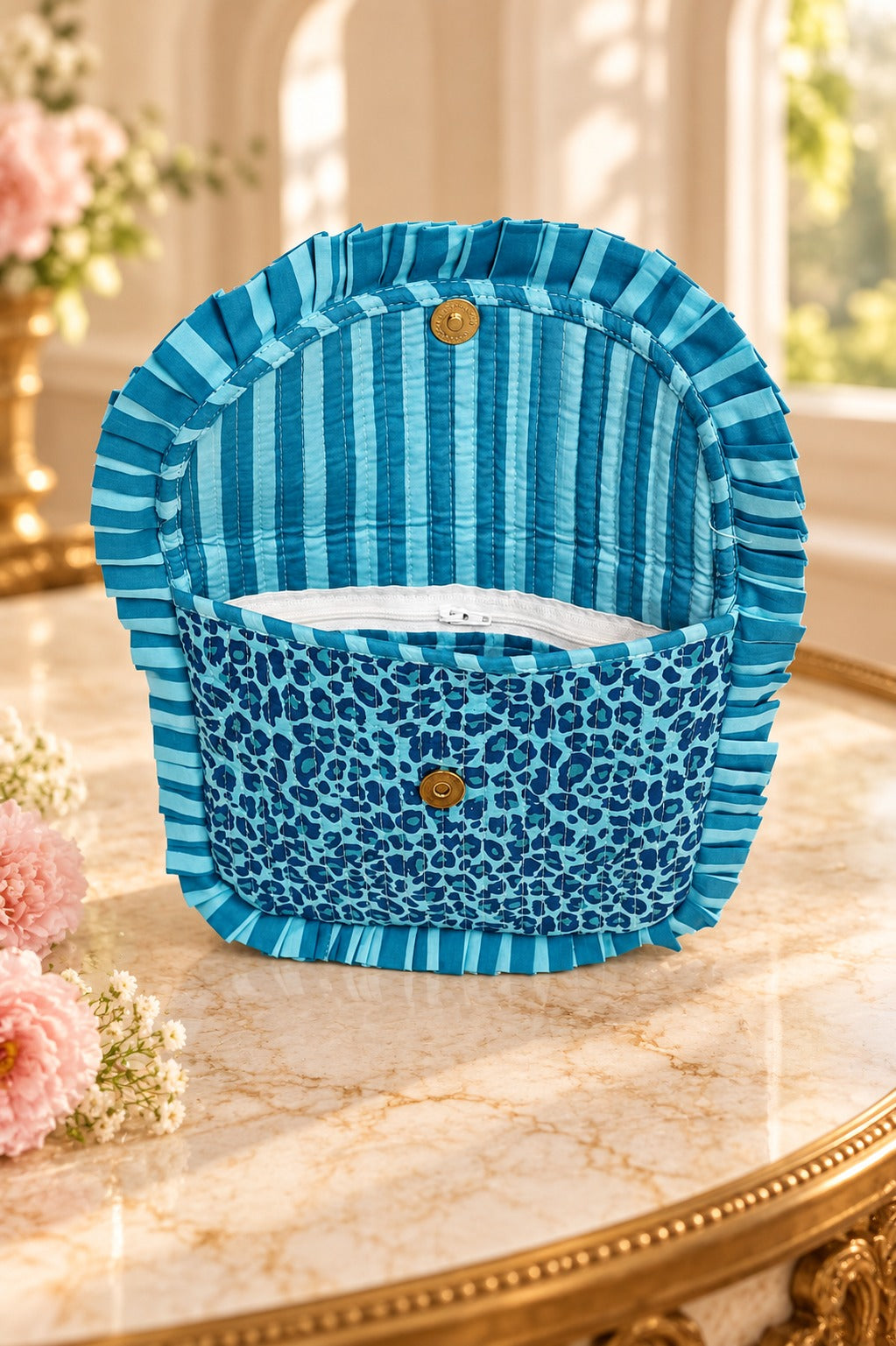 Handcrafted Quilted Wallet Clutch for Women - Passport, Card & Cash Holder