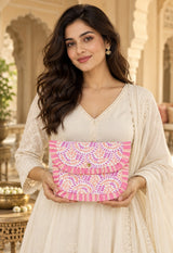 Handcrafted Quilted Wallet Clutch for Women - Passport, Card & Cash Holder