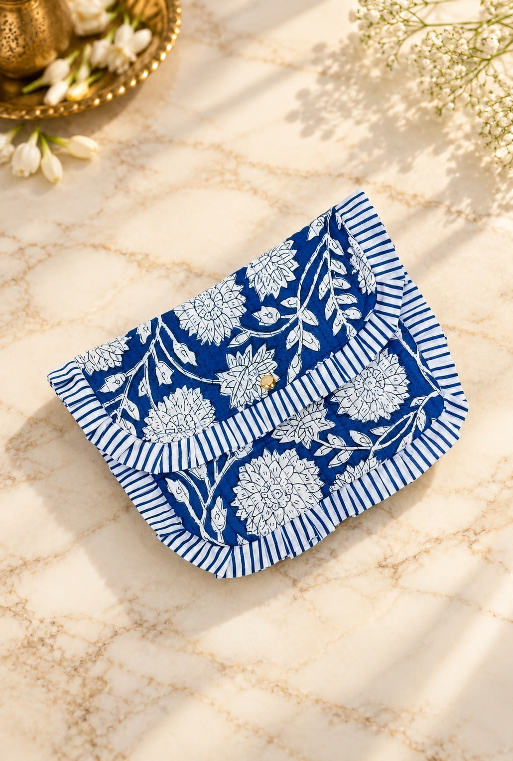 Handcrafted Quilted Wallet Clutch for Women - Passport, Card & Cash Holder
