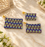 Set of 3 cosmetic Flat pouches