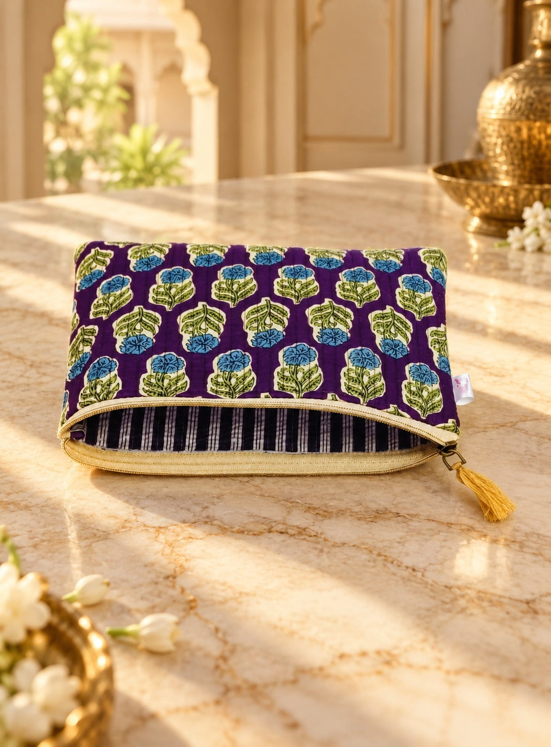 Set of 3 cosmetic Flat pouches