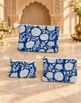 Set of 3 cosmetic Flat pouches