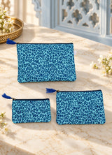Set of 3 cosmetic Flat pouches