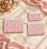 Set of 3 cosmetic Flat pouches