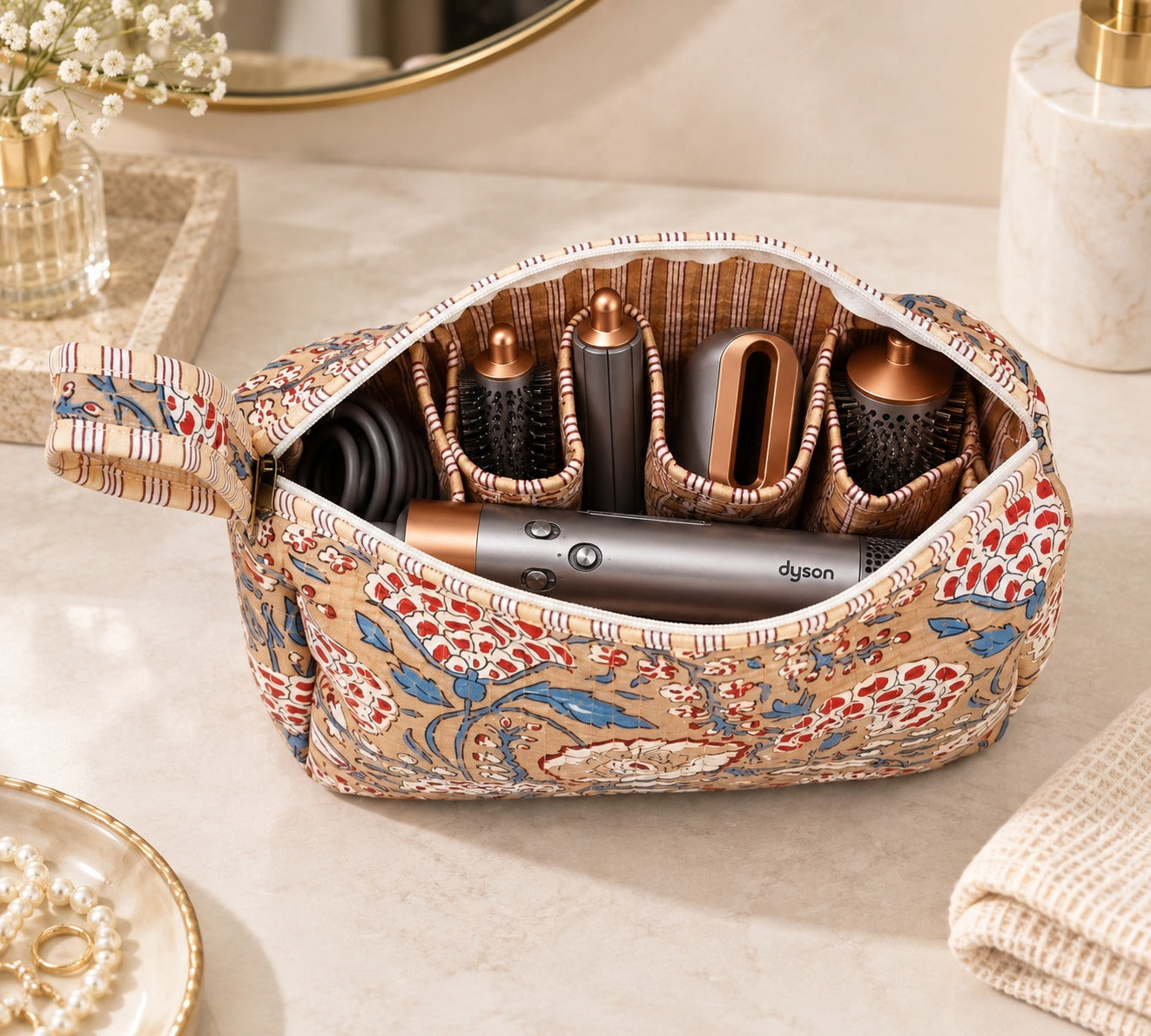 Dyson Airwrap Organiser – Quilted Travel Case