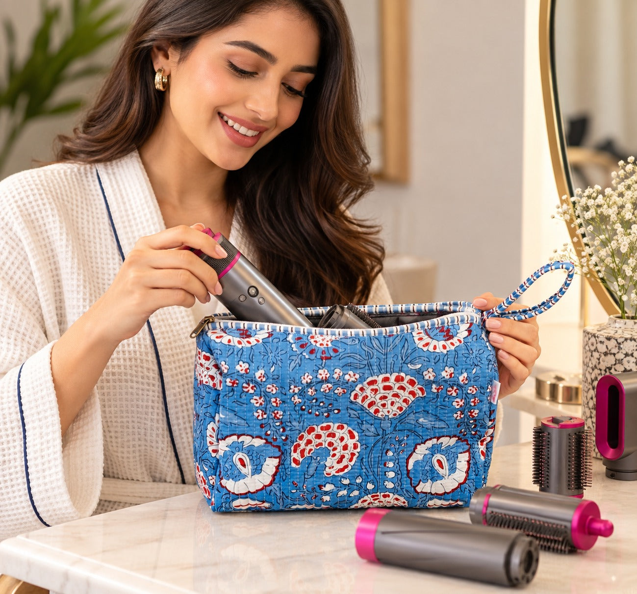 Dyson Airwrap Organiser – Quilted Travel Case