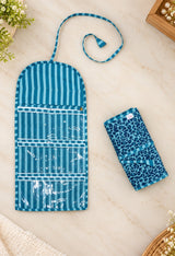 Handcrafted Travel Jewelry Organizer Roll | Artisan Fabric Jewelry Pouch
