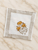 Diwali Gift Box - Hand Block Printed Cotton Napkin Set of 6 with Tassel Napkin Rings