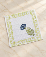 Diwali Gift Box - Hand Block Printed Cotton Napkin Set of 6 with Tassel Napkin Rings