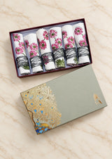 Diwali Gift Box - Hand Block Printed Cotton Napkin Set of 6 with Tassel Napkin Rings