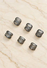 Diwali Gift Box - Hand Block Printed Cotton Napkin Set of 6 with Tassel Napkin Rings