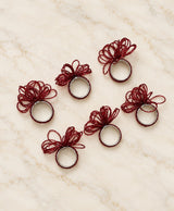 Diwali Gift Box - Hand Block Printed Cotton Napkin Set of 6 with Tassel Napkin Rings