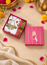 Diwali Gift Box | Set of 2 Waffle Cotton Handblock Printed Hand Towels