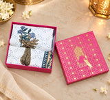 Diwali Gift Box | Set of 2 Waffle Cotton Handblock Printed Hand Towels