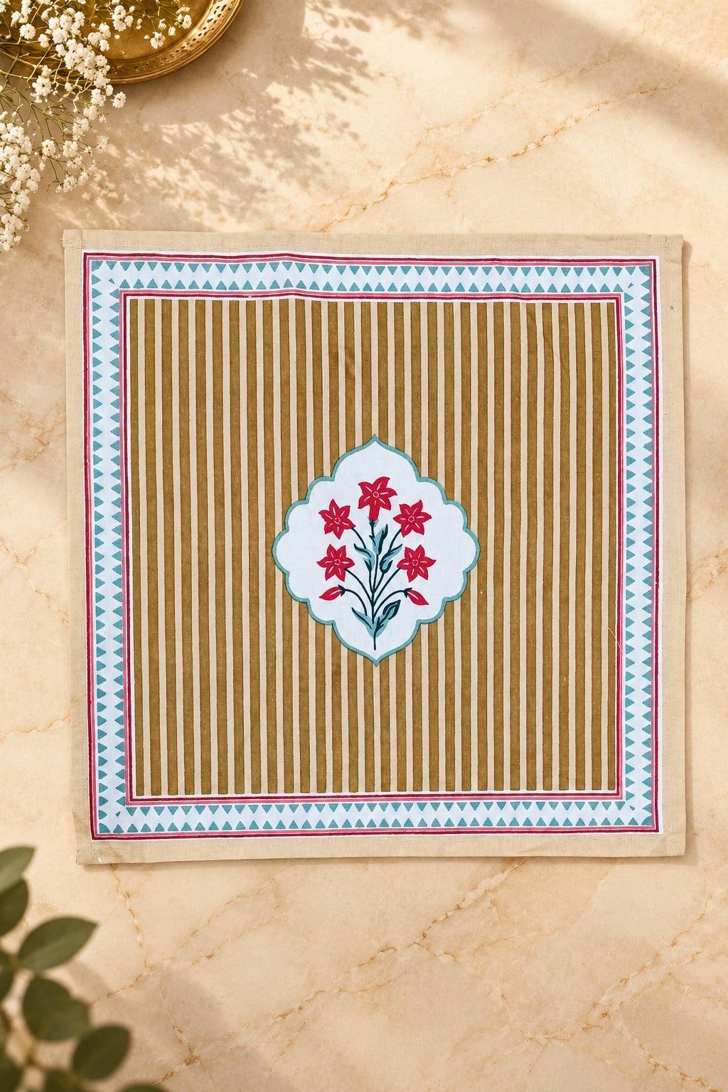 Diwali Gift Box - Hand Block Printed Cotton Napkin Set of 6
