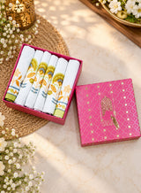 Diwali Gift Box - Hand Block Printed Cotton Napkin Set of 6